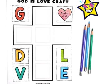 God Is Love Printable Cross Craft Superstar Worksheets