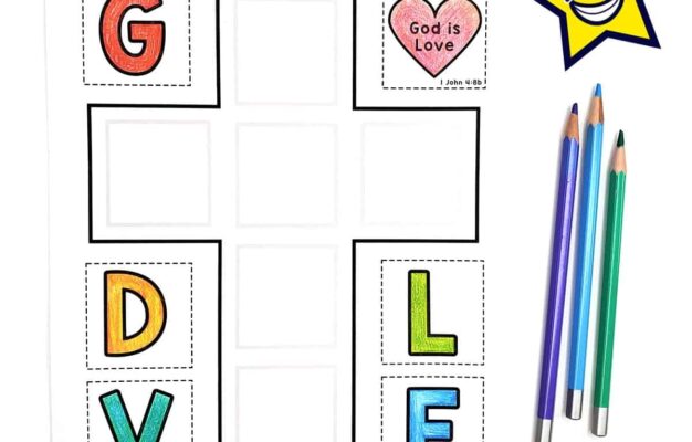 God Is Love Printable Cross Craft Superstar Worksheets