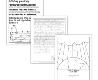 God Is My Salvation Activity Pages Bible Crafts Shop