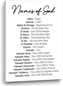 God Names Poster Print Bible Verse Canvas Painting Burundi Ubuy