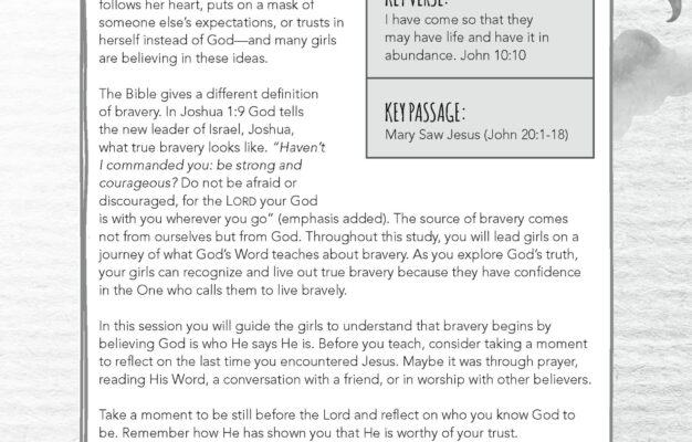 God s Brave Girl Study Leader Guide For Girls Like You