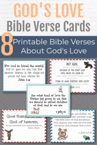 God s Love Bible Verse Cards Kids Bible Teacher
