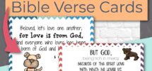 God s Love Bible Verse Cards Kids Bible Teacher