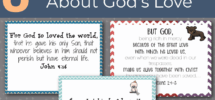 God s Love Bible Verse Cards Kids Bible Teacher