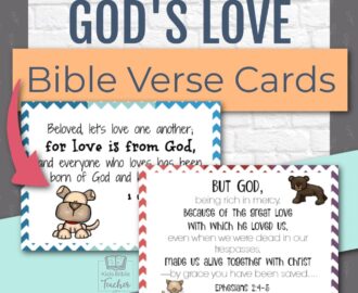 God s Love Bible Verse Cards Kids Bible Teacher