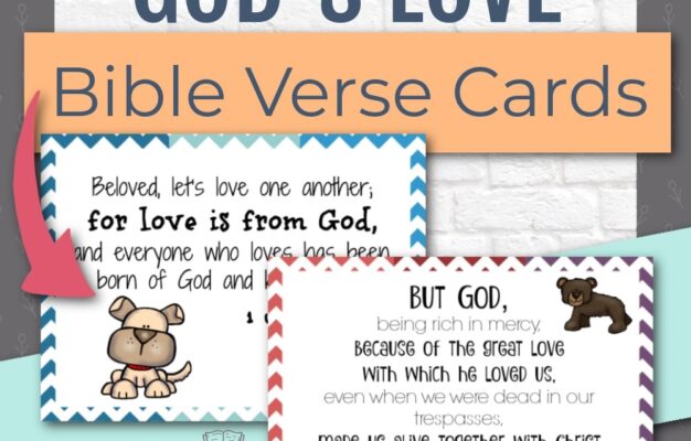 God s Love Bible Verse Cards Kids Bible Teacher