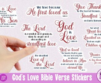 God s Love Bible Verse Printable Stickers For Cricut