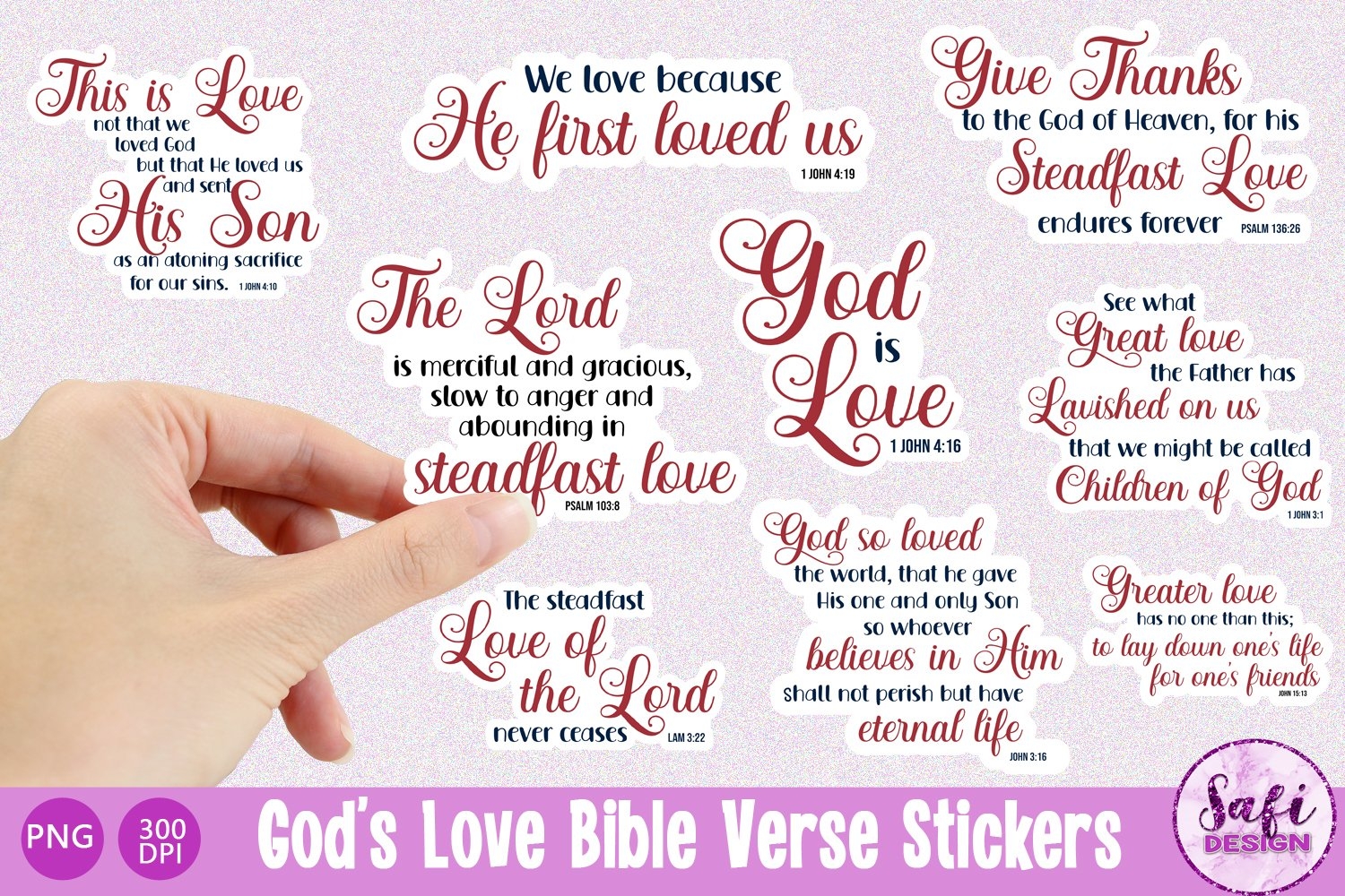 God s Love Bible Verse Printable Stickers For Cricut