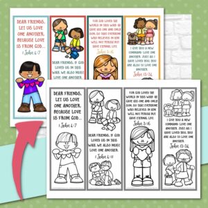 God s Love Bookmarks With Valentine s Day Bible Verses Kids Bible Teacher