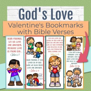 god s love bookmarks with valentine s day bible verses kids bible teacher