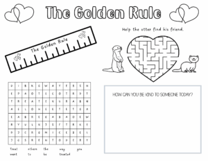 golden rule worksheet for kids out upon the waters