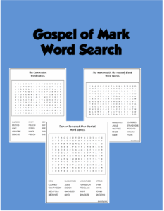 Gospel Of Mark Word Search Made By Teachers