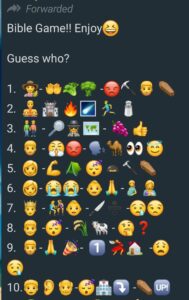 Guess Who Biblical Emoji Game Games Riddles Puzzles Trivia JWTalk Jehovah s Witnesses Online Community