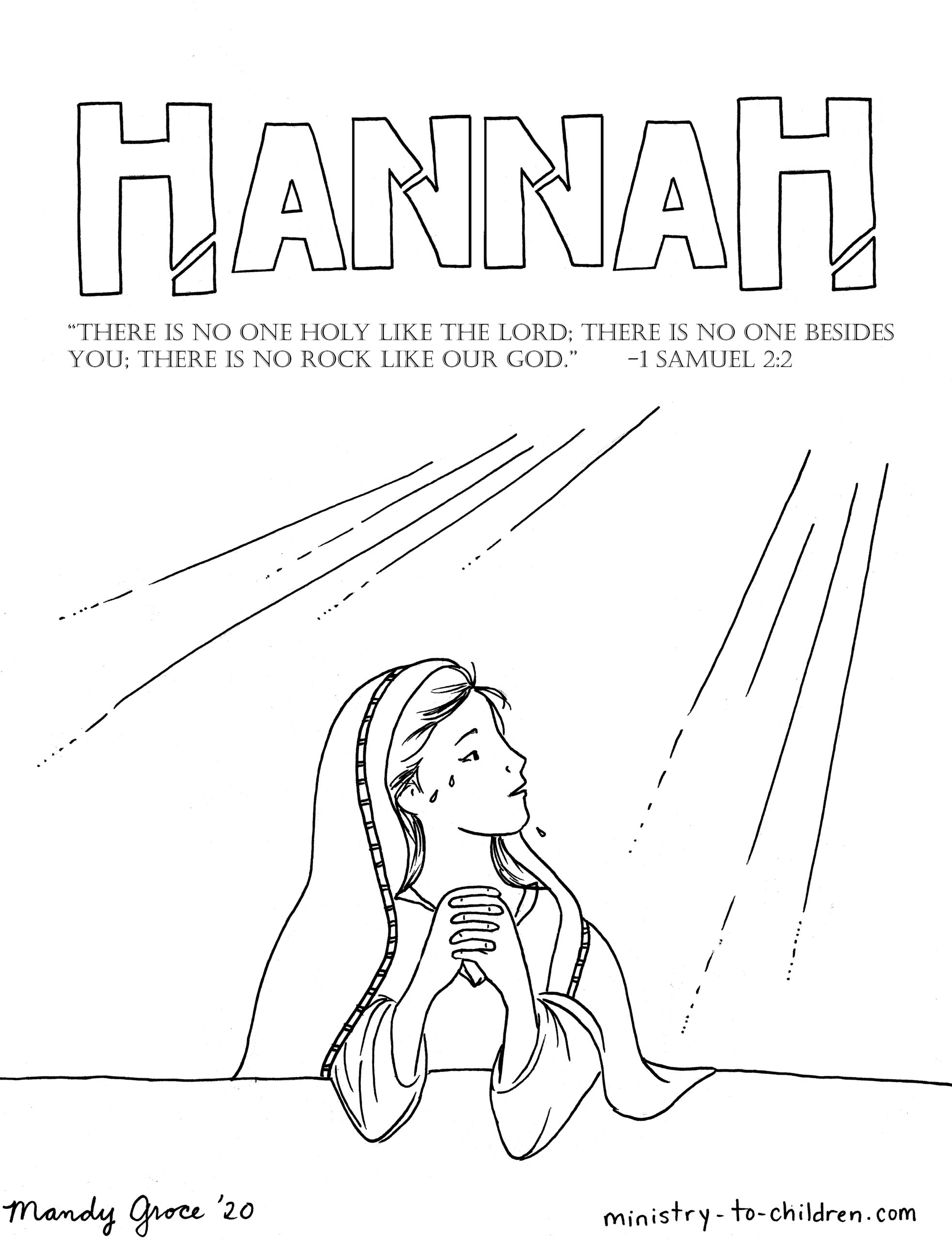 Hannah Coloring Page Ministry To Children