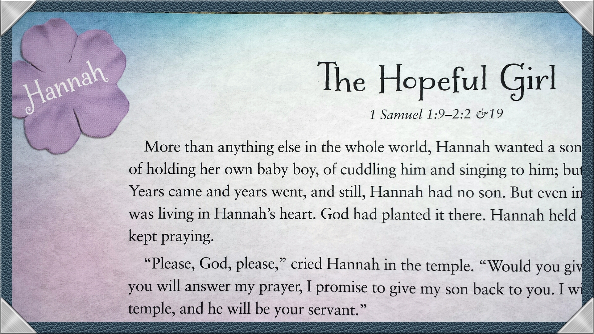 hannah the hopeful girl part 5 in a fourteen week bible study for women glenys nellist