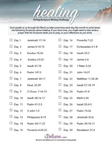 Healing Scripture Writing Guide Download Free Printable IBelieve