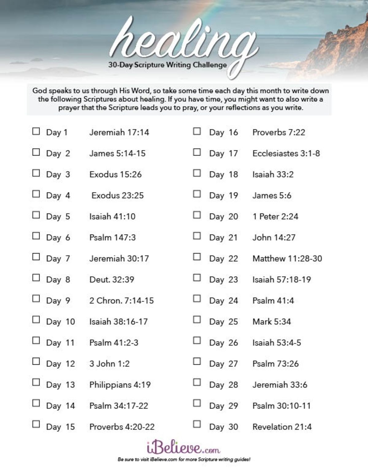 Healing Scripture Writing Guide Download Free Printable IBelieve