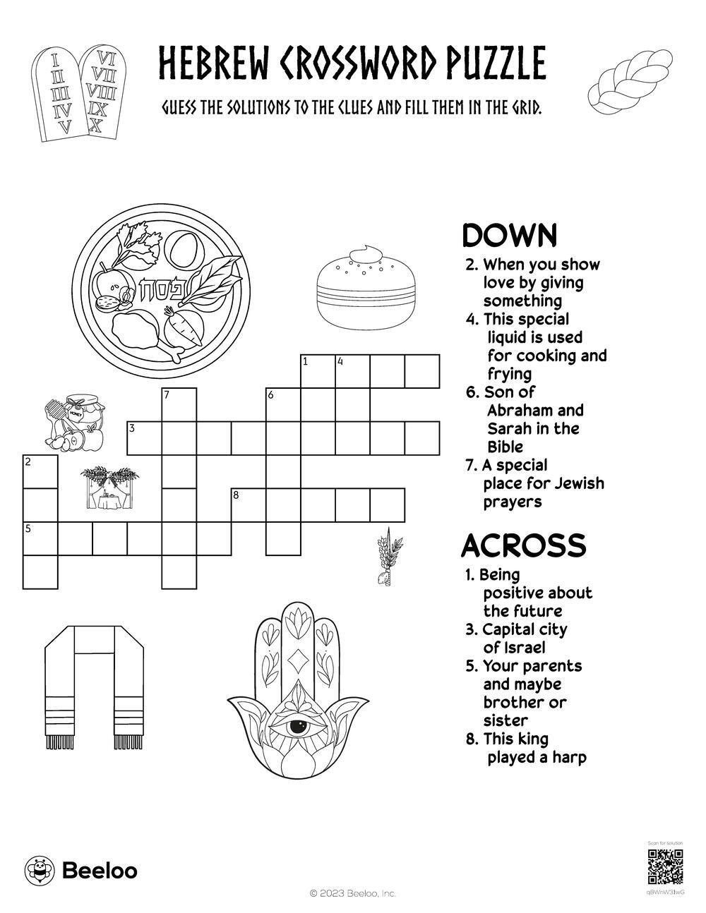 Abraham Crossword Puzzles Bible Printable
