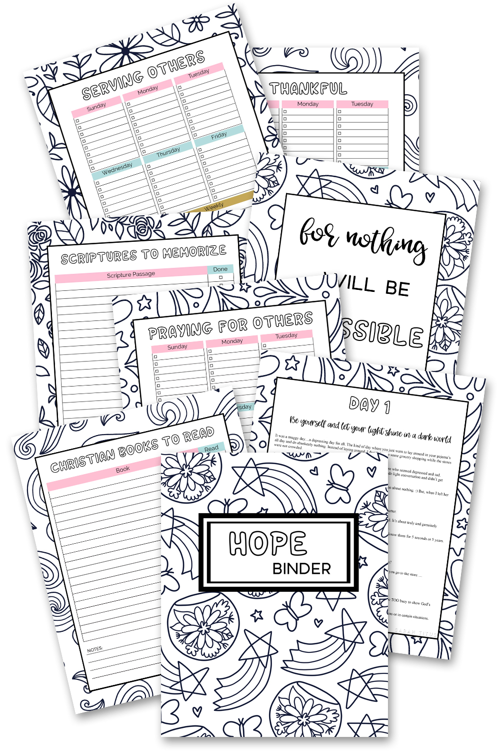 Hope Coloring Binder Christian Devotions For Women Sarah Titus