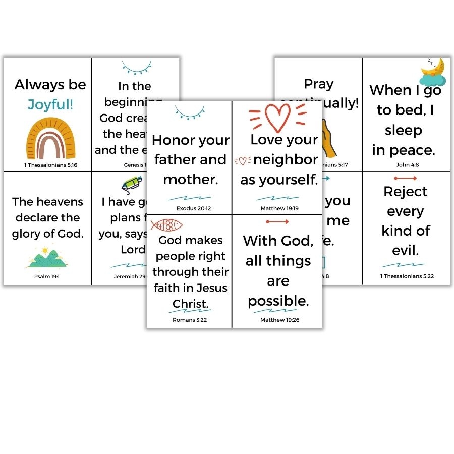 Printable Bible Memory Verse Chart