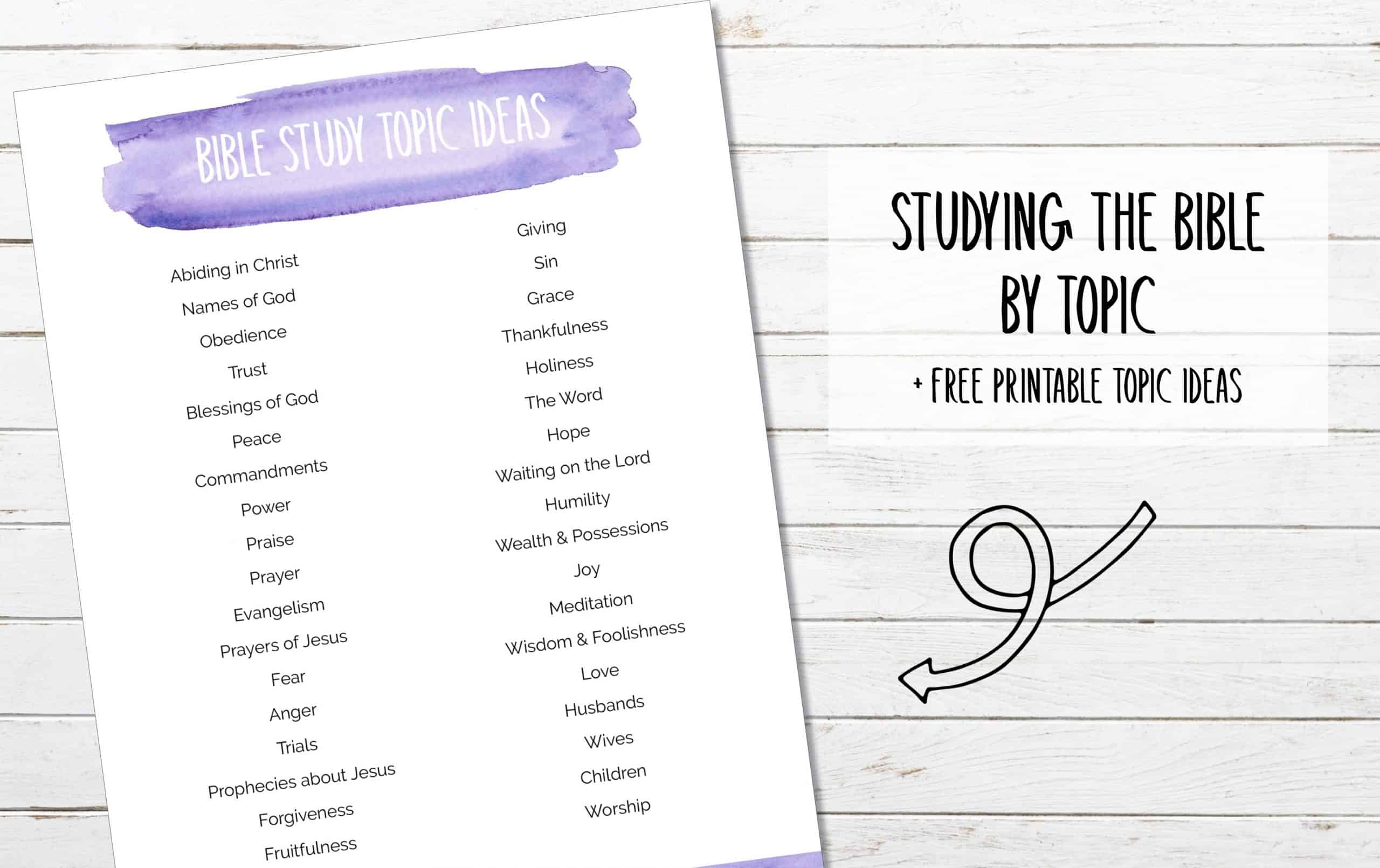 Free Printable Bible Study On Faith