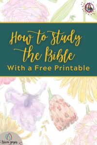 How To Study The Bible Plus A Free Printable Tricia Goyer