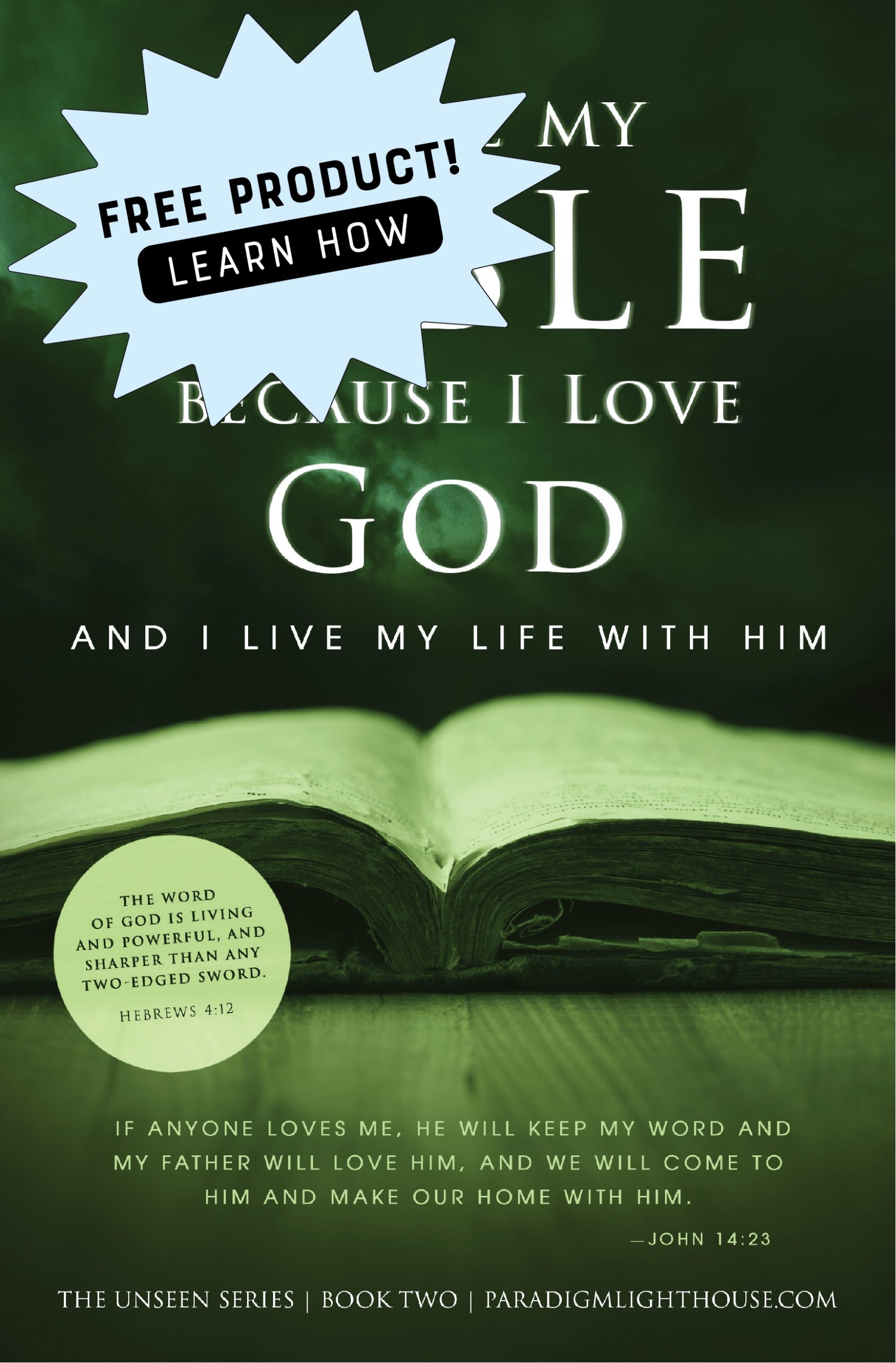 I Love My Bible Because I Love God 11x17 Poster For Unseen Series Book 2 Paradigm Lighthouse