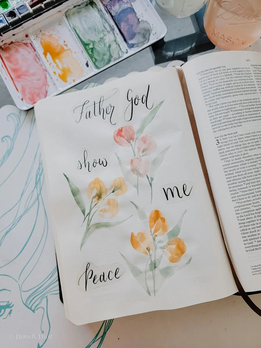 Illustrated Faith Collaboration Free Bible Journaling Printable Dots Dust
