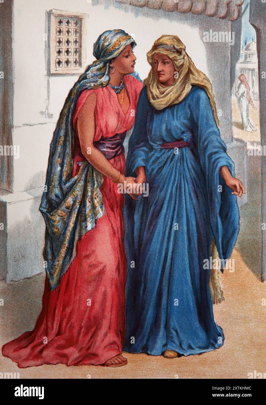 Illustration Of Ruth And Naomi Naomi Set Out To Return To Canaan Naomi Told Her Daughters in law Ruth And Orpah To Return To Moab Orpah Returned Bu Stock Photo Alamy