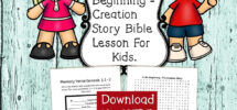 In The Beginning Creation Story Bible Lesson For Kids