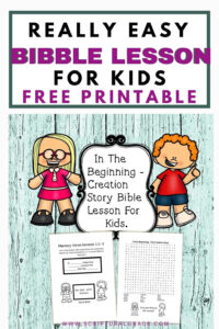 in the beginning creation story bible lesson for kids