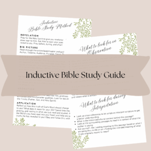 Inductive Bible Study Method Guide Digital Download Flourish In His Word