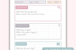 Inductive Bible Study Printable Template Bible Study Guide How To Study The Bible Christian Printable In depth Bible Study Template Pdf Etsy