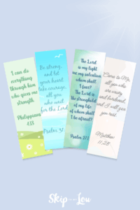 Inspirational Bible Verse Bookmarks Skip To My Lou