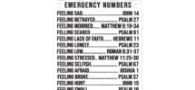 Inspirational Bubble free Stickers Bible Emergency Numbers Religious Stickers Gift For Christian Etsy