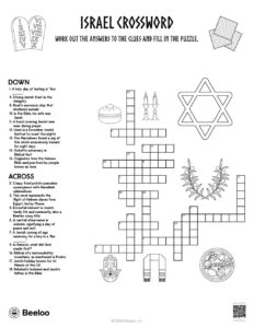 Israel Crossword Beeloo Printable Crafts And Activities For Kids