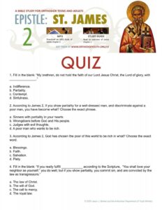 James 2 Quiz Orthodox Christian Bible Studies