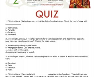 James 2 Quiz Orthodox Christian Bible Studies