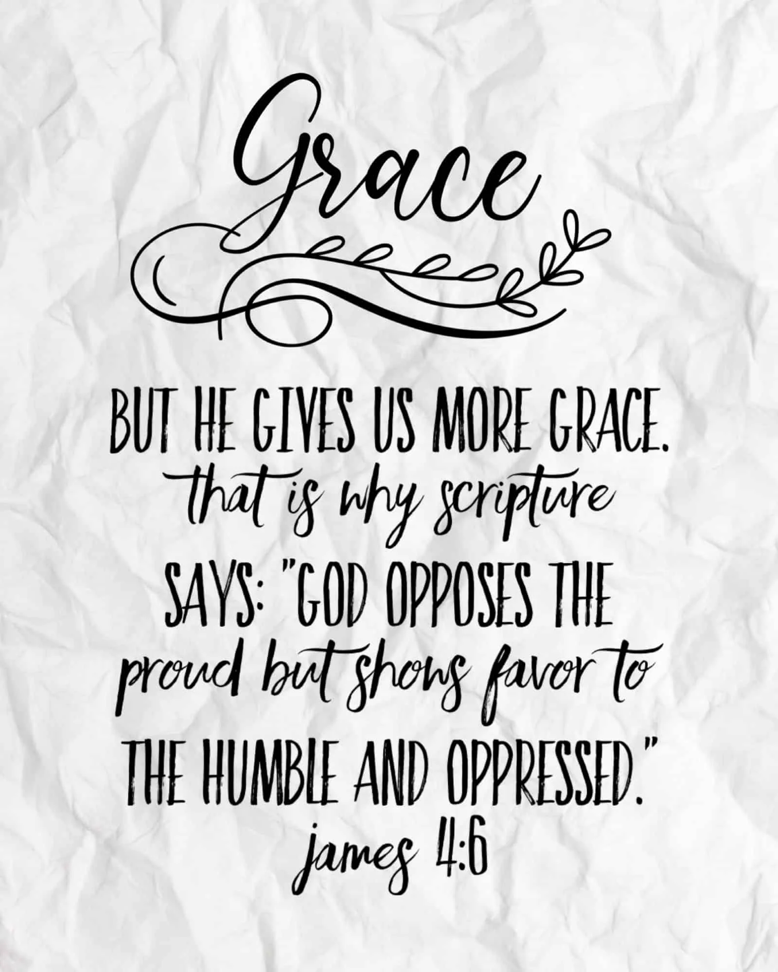 James 4 6 NIV Free Printable Bible Verse Wall Art