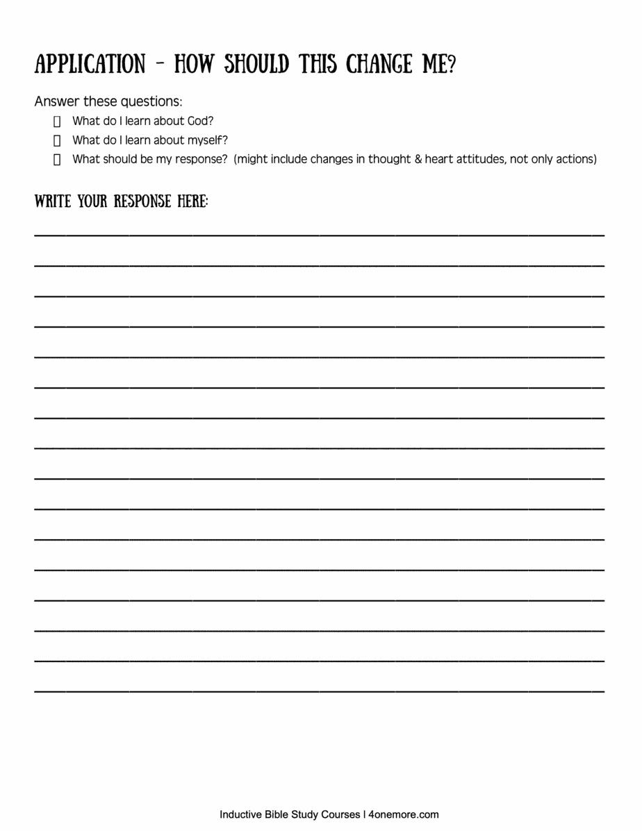 Free Inductive Bible Study Worksheet Printable