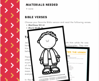 James The Lesser Preschool Bible Lesson Teach For Jesus