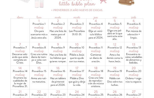 January 2024 Bible Reading Plan Proverbs 31 Girl New Year Little Faith Blog