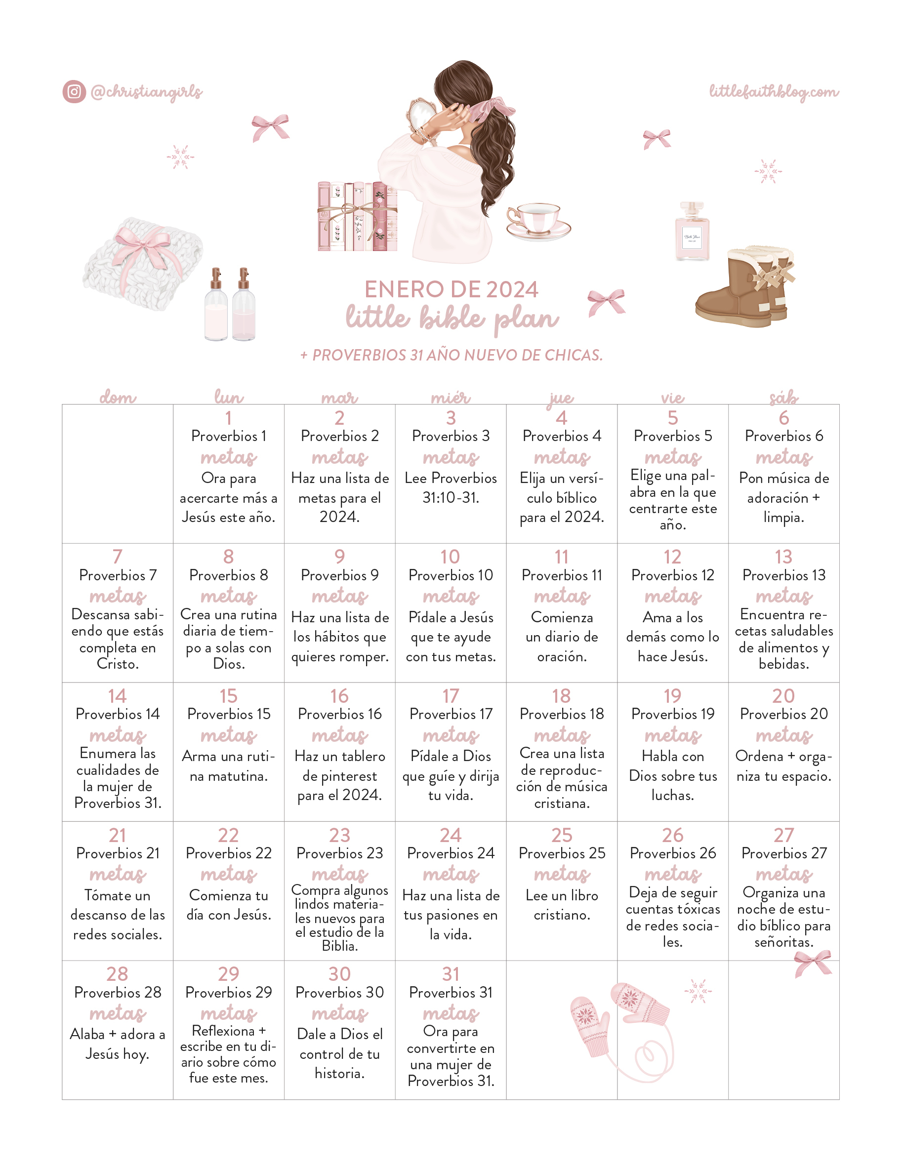 January 2024 Bible Reading Plan Proverbs 31 Girl New Year Little Faith Blog