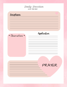 Jaz Cute Bible Study SOAP Method Template By Bilolojazcel Raket PH