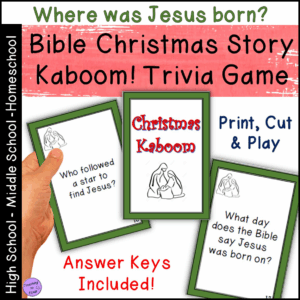 Jesus Birth Bible Nativity Story Christmas Trivia Game Made By Teachers