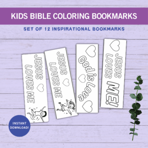 JESUS LOVES ME COLORING BOOKMARKS Classful