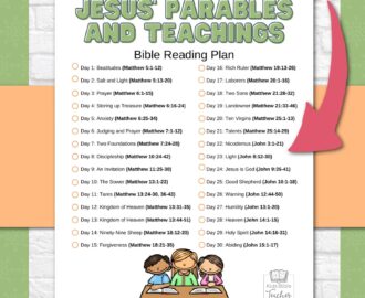 jesus parables and teachings bible reading plan for kids kids bible teacher