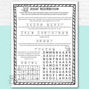 Jesus Resurrection Easter Activity Pages Kids Bible Teacher