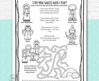 Jesus Resurrection Easter Activity Pages Kids Bible Teacher