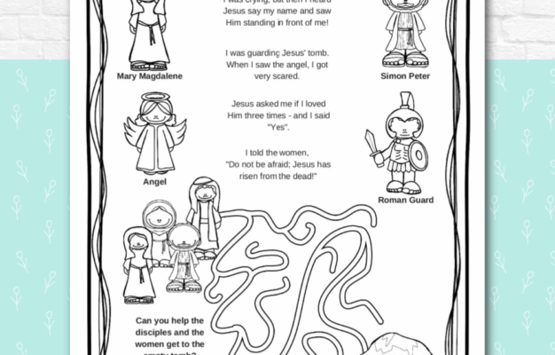 Jesus Resurrection Easter Activity Pages Kids Bible Teacher